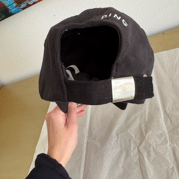 Anine Bing Sport Jeremy Vintage Washed Black Baseball Cap Hat - Picture 5 of 12